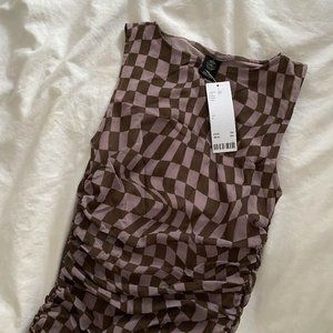 URBAN OUTFITTERS Checker Sleeveless Dress